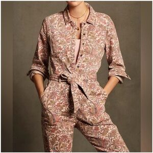 Anthropologie Paisley Utility Jumpsuit Size Small